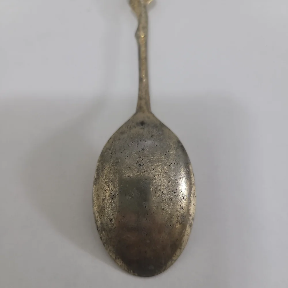 Vintage Rose Top Gold Tone Spoon Japan